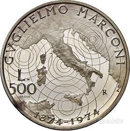 500 L. argento 100° anniv. nascita di G.Marconi