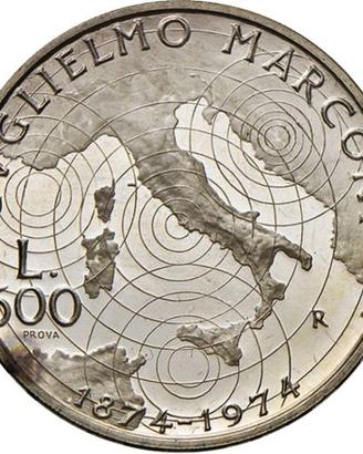 500 L. argento 100° anniv. nascita di G.Marconi