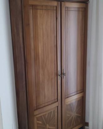 Armadio guardaroba 2 ante in legno massello