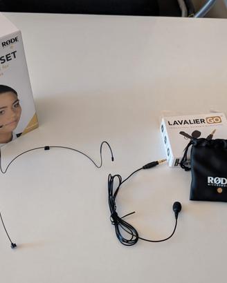 microfono Rode Lavalier GO e Lav-headset