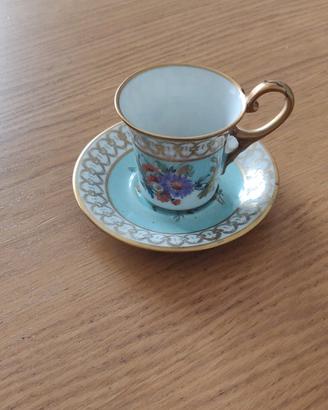 coppia tazzine caffè vintage con piattini Limoges 