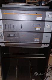 stereo philips con mobile in legno e vetro