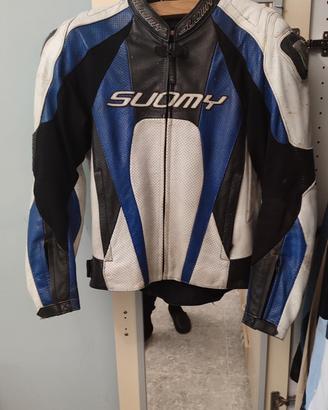 giacca in pelle moto suomy tg 50
