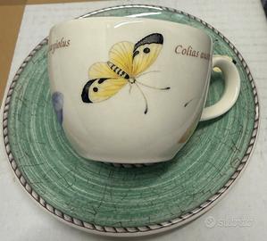 4 tazzine caffe piattino Wedgwood Sarah’s Garde