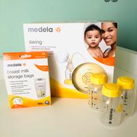 Set tiralatte Medela swing elettr+sacche+bottiglie