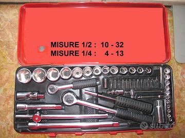 set chiavi a busola chiavi a cricchetto 1/2 + 1/4