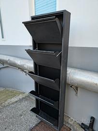 scarpiera in metallo nero