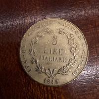 Moneta 5 lire 1848
