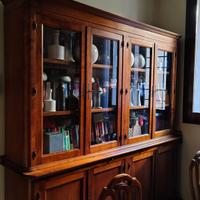 Libreria in legno massello + tavolo 