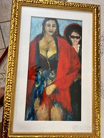 Dipinto olio su tavola Franco Marletta