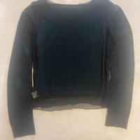 Maglia nera con Tulle - STEF in TIME  tg M