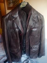 giacca in pelle combipel uomo anni 80