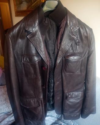 giacca in pelle combipel uomo anni 80