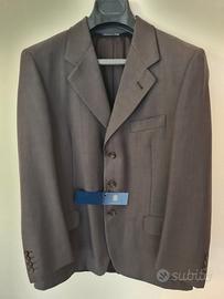 Giacca uomo marrone con fantasia interna