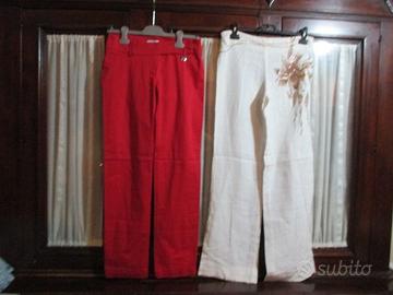 N.2 pantalon(1 Artigli + 1 di lino)tg 42-44(E 4cad