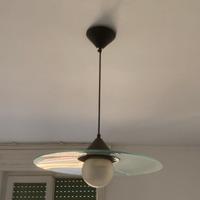 Lampadario a sospensione moderno in vetro e nero