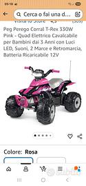 Peg Perego Corral T-Rex 330W Pink - Quad Elettrico