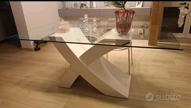 Tavolo in Metallo e Cristallo 