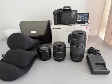 Canon EOS 800D + 18-55 mm + 50 mm + 75-300 mm