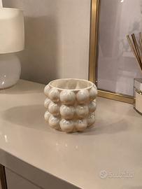 Vaso decorativo in ceramica effetto perlato 🤍