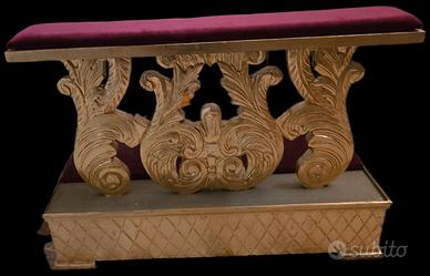 Inginocchiatoio barocco in legno