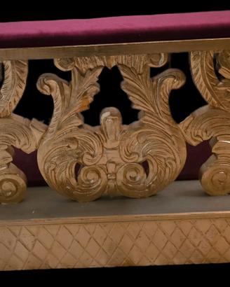 Inginocchiatoio barocco in legno