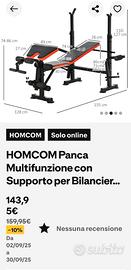 panca multifunzione pieghevole