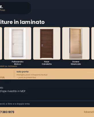 Porte in laminato diversi colori
