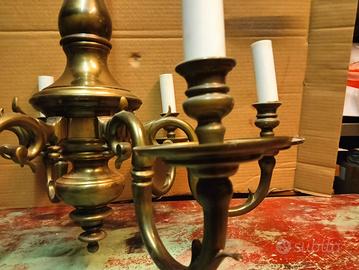 lampadario ottone 