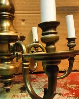 lampadario ottone 