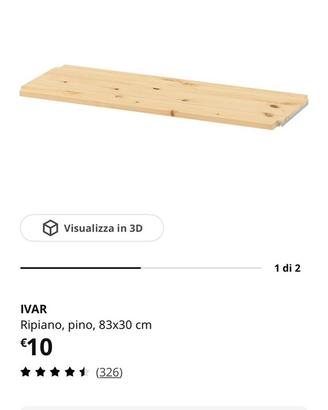Ikea ripiano in legno