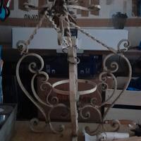 lampadario in ferro battuto