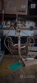 lampadario in ferro battuto