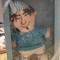 pupazzo napoli plaid , nuovo