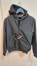 Giubbino softshell,  cappuccio,  interno pelo. New