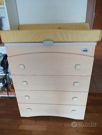 fasciatoio con vaschetta bagnetto 