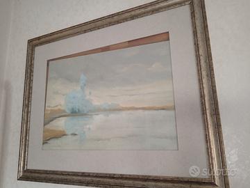 dipinto con cornice in legno 