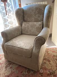 Poltrona tessuto damascato floreale-Poltronesofa’