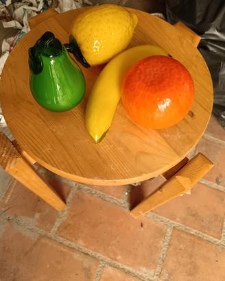 frutta finta in vetro