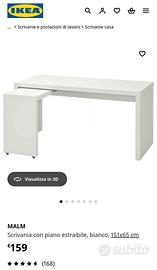 SCRIVANIA CON PIANO ESTRAIBILE