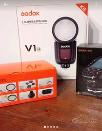 godox V1 N + Pro x + akr1