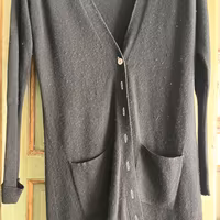 Cardigan pura lana nero