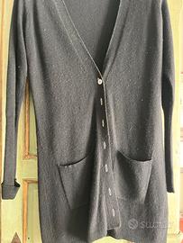 Cardigan pura lana nero