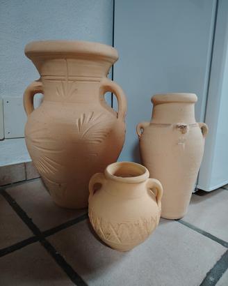 set tre anfore altezze, 20/35/50 cm