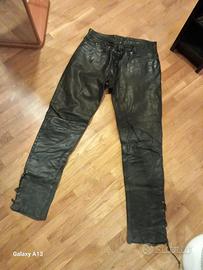 Pantaloni in vera pelle American Eagle Taglia 48