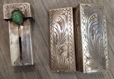 Porta rossetto vintage argento 800