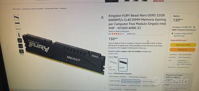 Kingston Fury beast ddr5 6000mhz cl40