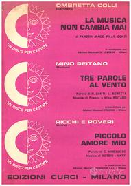 Spartito triplo: O. Colli, M.no Reitano e Ricchi