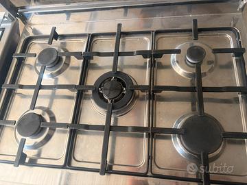 Cucina gas 5 fuochi forno elettrico ventilato 80cm