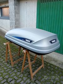 Car roof box Thule pacific 200 grigia + staffe